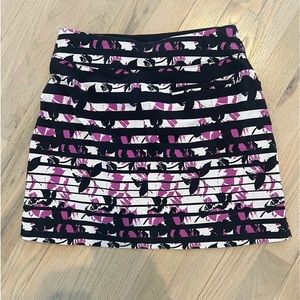Lady Hagen Golf Skort Skirt With Shorts Womens Size 2. Black Purple White Floral